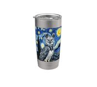 Van Gogh Notte Stellata Arpia Eagle Art Painting Bicchiere termico in acciaio inox doppia parete