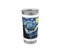 Van Gogh Notte Stellata Balena Blu Celeste Pittura Bicchiere termico in acciaio inox doppia parete