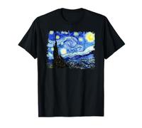 Van Gogh Notte Stellata Famosi Classici Arte Design Elegante Maglietta