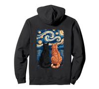 Van Gogh Notte Stellata Gatti sotto Le Stelle Felpa con Cappuccio