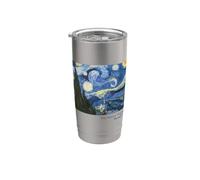 Van Gogh Notte Stellata Iconica Opera Grafica Bicchiere termico in acciaio inox doppia parete
