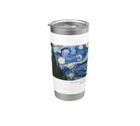 Van Gogh Notte Stellata Iconica Opera Grafica Bicchiere termico in acciaio inox doppia parete
