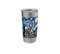 Van Gogh Notte Stellata Lemure Primate Art Bicchiere termico in acciaio inox doppia parete