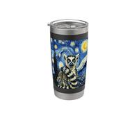 Van Gogh Notte Stellata Lemure Primate Art Bicchiere termico in acciaio inox doppia parete