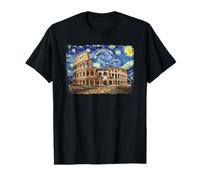 Van Gogh Notte Stellata Roma Colosseo Italia Viaggi Maglietta