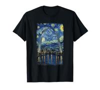 Van Gogh Notte Stellata St. Louis Arch View Travel Maglietta