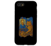Van Gogh Pittura Gatto Divertente Artistico Amante Gatto Arte Stellata Custodia per iPhone SE (2020) / 7 / 8