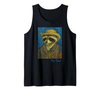 Van Gogh Procione Racoon Lover Auto Ritratto Artista Stile Canotta