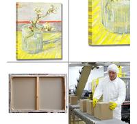 Van Gogh ramo di mandorlo in fiore bicchiere quadro stampa tela dipinto arredo