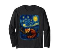 Van Gogh Red Panda La notte stellata Maglia a Manica