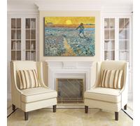 Van Gogh seminatore al tramonto quadro stampa tela dipinto telaio arredo casa