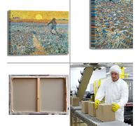 Van Gogh seminatore al tramonto quadro stampa tela dipinto telaio arredo casa