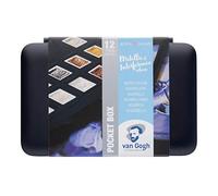Royal Talens Talens Van Gogh Aquarell Pocket Box Metallic Edition mit 12 halben Schalen