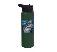 Van Gogh Shark Starry Night Remix Stainless Steel Insulated Water Bottle