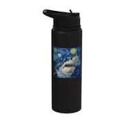 Van Gogh Shark Starry Night Remix Stainless Steel Insulated Water Bottle