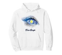 Van Gogh Sketch Drawing Eye Illustration Graphic Designs Felpa con Cappuccio