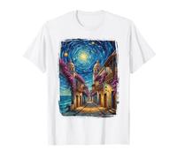 Van Gogh Starry Night Cartagena Streets Colombia Travel Maglietta
