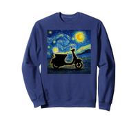 Van Gogh Starry Night Scooter Moped Owner Felpa