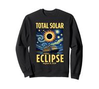 Van Gogh Starry Night Total Solar Eclipse Cruise Spain 2026 Felpa