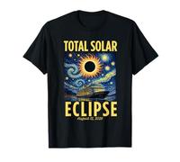 Van Gogh Starry Night Total Solar Eclipse Cruise Spain 2026 Maglietta