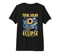 Van Gogh Starry Night Total Solar Eclipse Cruise Spain 2026 Maglietta Premium