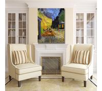 Van Gogh terrazza del caffè la sera quadro stampa tela dipinto telaio arredo
