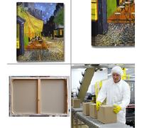 Van Gogh terrazza del caffè la sera quadro stampa tela dipinto telaio arredo