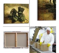 Van Gogh un paio di scarpe design quadro stampa tela dipinto telaio arredo casa