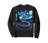 Van Gogh's Starry Night Garter Snake Snake Snake Snake Felpa