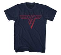 Van Halen Maglietta Classic Red Logo Unisex Navy Blue 2XL