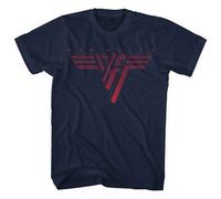 Van Halen 'Classic Logo' (Blu) T-Shirt (Plus Sizing) - NUOVO E UFFICIALE