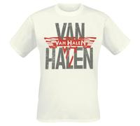 Van Halen Los Tour Uomo T-Shirt Bianco 100% Cotone Regular