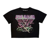 Van Halen Neon Retro Pin Up Rider Crop Top Size L