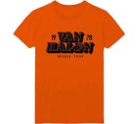 Van Halen - T-Shirt # S Unisex Orange # World Tour '78