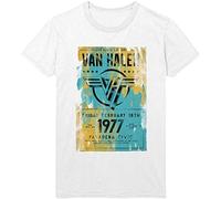 Van Halen 'Pasadena 77' (Bianco) T-Shirt - NUOVO E UFFICIALE