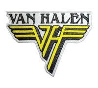 Van Halen Tessuto Testo Logo Toppe da Stirare (Taglia Unica) (Bianco, Giallo, Nero)