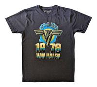 Van Halen World Tour '78 2 autorizzato Uomo maglietta
