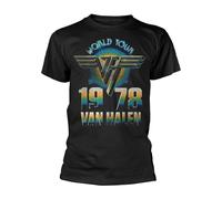 VAN HALEN - WORLD TOUR '78 BLACK T-Shirt Large
