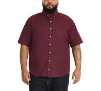 Van Heusen Big And Tall Wrinkle Free Short Sleeve Button Down Shirt, No-Tuck Length, Comfortable Stretch Fabric Camicia, Rosso Porto, L Altamente Uomo