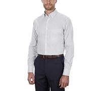Van Heusen Camicia da Uomo Pinpoint Regular Fit a Righe con Colletto Abbottonato, Grigio Ghiaccio, S