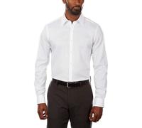 Van Heusen - Camicia da uomo slim fit, con colletto flessibile, elasticizzato, tinta unita - Bianco - 46 cm collo 81/84 cm manica(XXL)