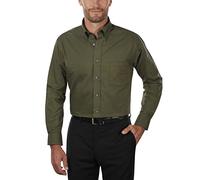 Van Heusen Camicia Uomo Regular Fit Oxford Solid, verde scuro, 15.5"-16" Neck 33"-34" Sleeve