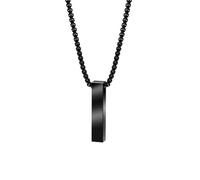 Van Heusen Collana con ciondolo a barra verticale incisa in 3D, Acciaio inossidabile, Nessuna pietra preziosa