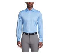 Van Heusen Dress Shirt Regular Fit Flex Collar Stretch Solid Camicia da Cerimonia, Blue Frost, 47 cm Collo 91/94 cm Manica Uomo