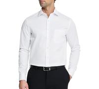 Van Heusen Dress Shirt Regular Fit Flex Collar Stretch Solid Camicia da Smoking, Bianco, L/Collo 41 cm/Manica 86/89 cm Uomo
