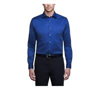 Van Heusen Dress Shirt Regular Fit Flex Collar Stretch Solid Camicia da Smoking, Blu Reale, XL/44 cm Collo 81/84 cm Manica Uomo
