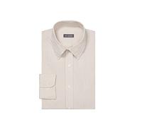 Van Heusen Dress Shirt Regular Fit Pinpoint Stripe Camicia Elegante, Betulla, 16.5 Neck / 34-35 Sleeve Uomo