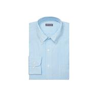 Van Heusen Dress Shirt Regular Fit Pinpoint Stripe Camicia Elegante, Pervinca, 17.5 Neck / 34-35 Sleeve Uomo