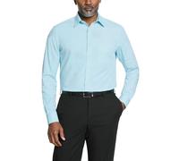 Van Heusen Dress Shirt Regular Fit Poplin Solid Camicia Elegante, Opaco, Nebbia, Medium Uomo