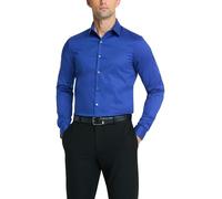 Van Heusen Dress Shirt Slim Fit Flex Collar Stretch Solid Camicia Elegante, Blu Reale, 43 cm Collo 81 cm-84 cm Manica Uomo